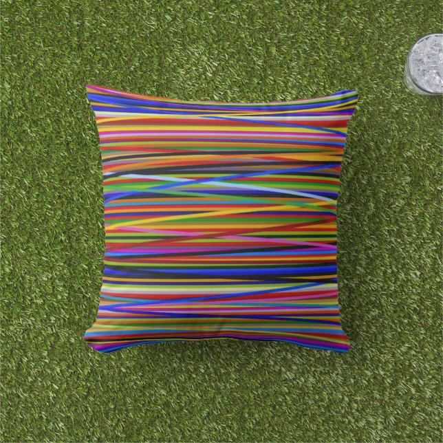 Mad Stripes - Outdoor Accent Pillow Buitenkussen (Gras)