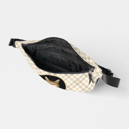 Mad Tabby Cat Portrait Schilderen Schattigee Origi Heuptasje (Open)