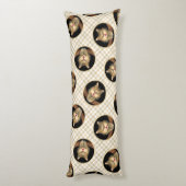 Mad Tabby Cat Portrait Schilderen Schattigee Origi Lichaamskussen (Achterkant (Verticaal))