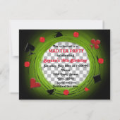 MAD TEA ARTITY Swirl Wonderland Party Invitation Kaart (Achterkant)