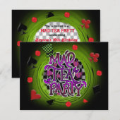 MAD TEA ARTITY Swirl Wonderland Party Invitation Kaart (Voorkant / Achterkant)