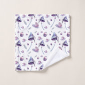 Mad Tea Party roze en Blue Waterverf Bad Handdoek (Wasdoekje)