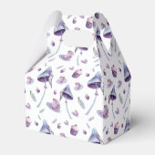 Mad Tea Party roze en Blue Waterverf Bedankdoosjes (Voorkant Zijde)