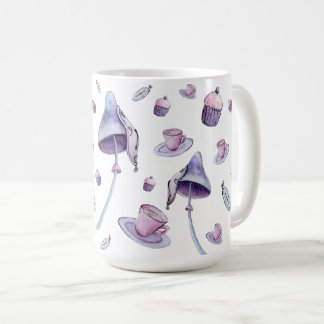 Mad Tea Party roze en Blue Waterverf Koffiemok