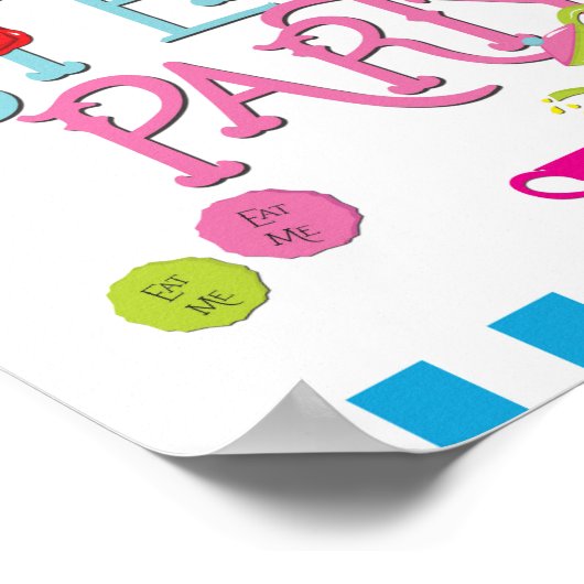 MAD TEA Party Welthday Table Sign Poster (Hoek)