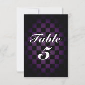 MAD TEA Party Whimsical Checker Table Number Kaart (Voorkant)