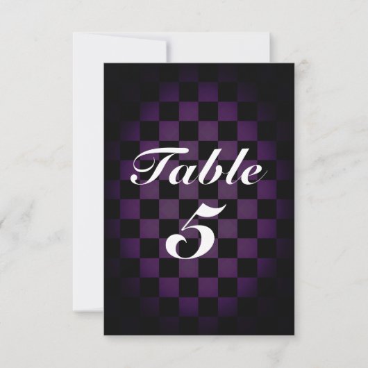 MAD TEA Party Whimsical Checker Table Number Kaart (Voorkant)