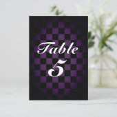 MAD TEA Party Whimsical Checker Table Number Kaart (Staand voorkant)