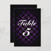 MAD TEA Party Whimsical Checker Table Number Kaart (Voorkant / Achterkant)