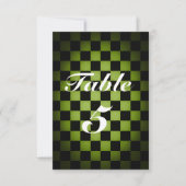 MAD TEA Party Whimsical Checker Table Number Kaart (Voorkant)