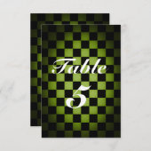 MAD TEA Party Whimsical Checker Table Number Kaart (Voorkant / Achterkant)