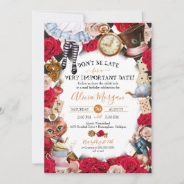 Mad Tea Party/Wonderland Birthday of Baby shower Kaart