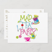 Mad Tea Party Wonderland Whimsical RSVP Briefkaart (Voorkant / Achterkant)
