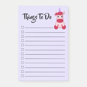 Mad Unicorn Dingen om te doen Checklist Post-it® Notes