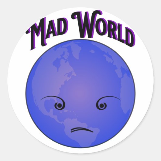 Mad - Wereld - Sticker (Voorkant)