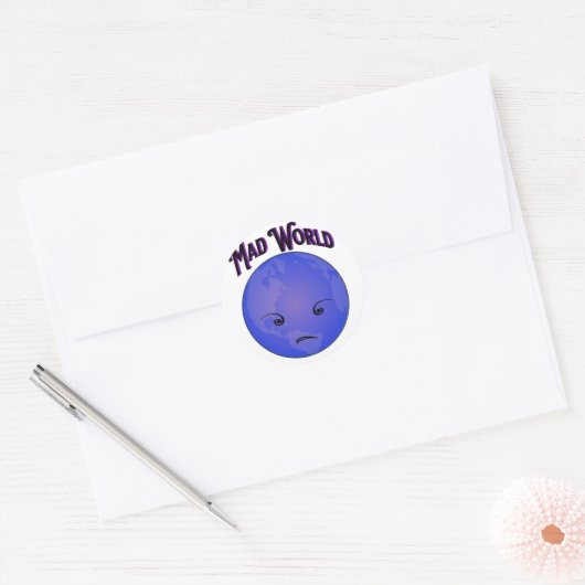 Mad - Wereld - Sticker (Envelop)