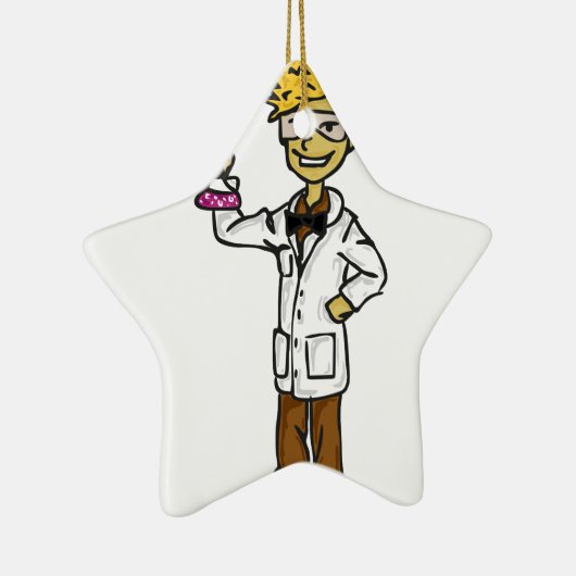 Mad wetenschapper 4 - tiener keramisch ornament (Rechts)