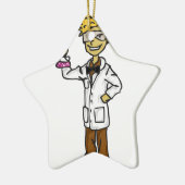 Mad wetenschapper 4 - tiener keramisch ornament (Links)