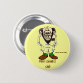 Mad wetenschapper grappig knopontwerp ronde button 5,7 cm (Voorkant /achterkant)