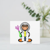Mad wetenschapper (vlakke) briefkaart (Staand voorkant)