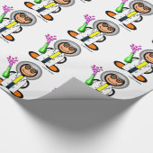 Mad wetenschapper (vlakke) cadeaupapier (Hoek)