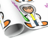 Mad wetenschapper (vlakke) cadeaupapier (Rol Hoek)