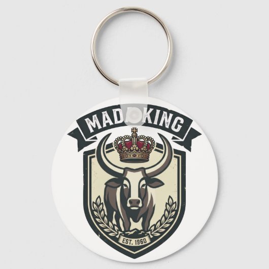 MADA KING | Malagassische Zeboe Madagaskar Sleutelhanger (Voorkant)