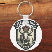 MADA KING | Malagassische Zeboe Madagaskar Sleutelhanger (Voorkant)