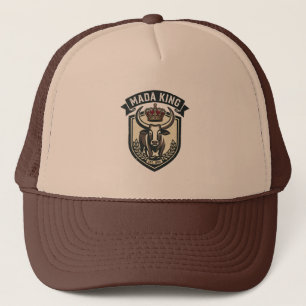 MADA KING   Malagassische Zebu Madagaskar T-Shirt Trucker Pet