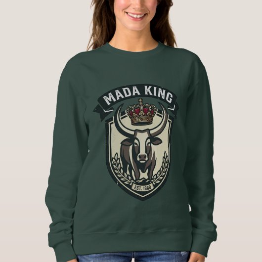 MADA KING | Malagasy Zebu Madagaskar T-Shirt (Voorkant)