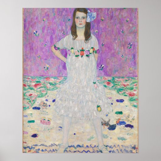 Mada Primavesi van Gustav Klimt Girl in Paars Poster (Voorkant)