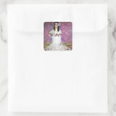 Mada Primavesi van Gustav Klimt Vierkante Sticker (Tas)