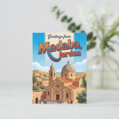 Madaba Jordanië Briefkaart (Staand voorkant)