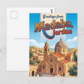 Madaba Jordanië Briefkaart (Voorkant / Achterkant)