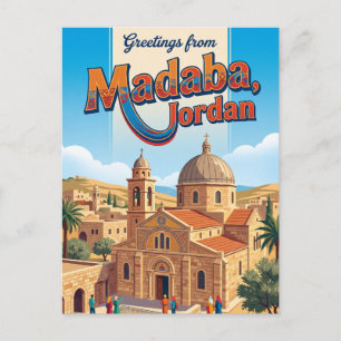 Madaba Jordanië Briefkaart