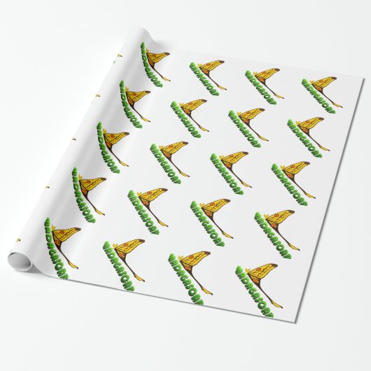 madagascar diersymbool cadeaupapier (Uitgerold)