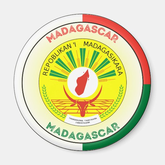 Madagascar Erfgoed Embleem Magneet (Voorkant)