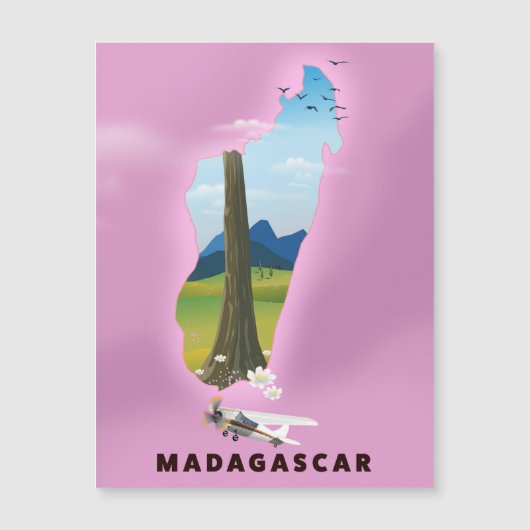 Madagascar Geïllustreerde reisposter (Voorkant)