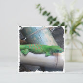 Madagascar Giant Day Gecko Square uitnodigingen (Staand voorkant)