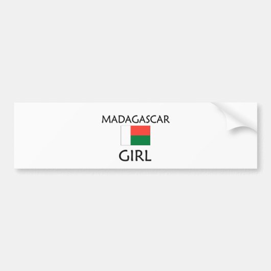 MADAGASCAR GIRL BUMPERSTICKER (Voorkant)