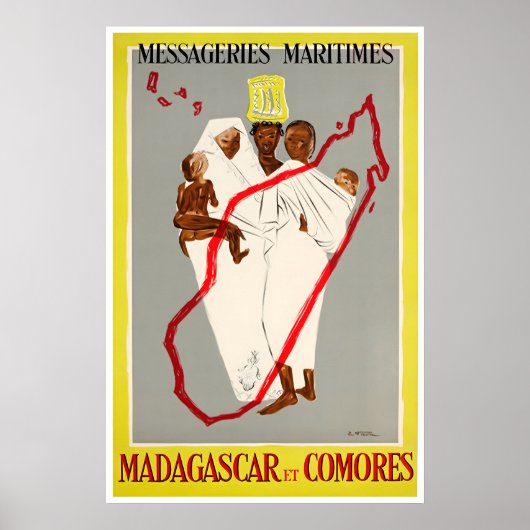 Madagascar Kunst Reisposter Afrika Print Thuis (Voorkant)