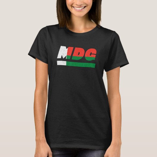 Madagascar MDG Madagasikara Outfit with Flag T-shirt (Voorkant)