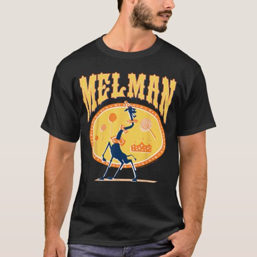 Madagascar Melman Circus Giraffe Silhouet Poster T-shirt (Voorkant)