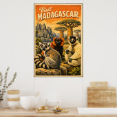 Madagascar - Oude Reisposter Poster (Keuken)