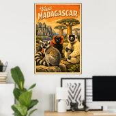 Madagascar - Oude Reisposter Poster (Thuiskantoor)