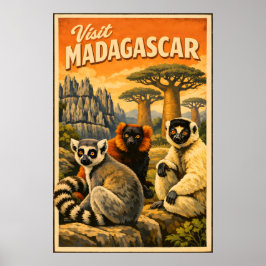 Madagascar - Oude Reisposter Poster