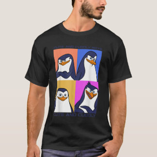 Madagascar Penguins Cute and Cudly Text Poster T-shirt