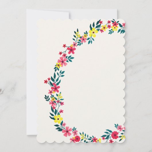 Madagascar Roze Maagdenpalm Bloemen Baby Shower Kaart (Achterkant)