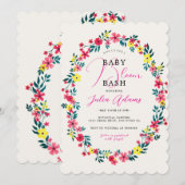 Madagascar Roze Maagdenpalm Bloemen Baby Shower Kaart (Voorkant / Achterkant)