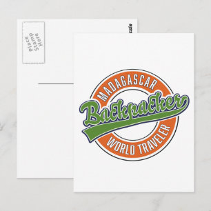 Madagascar Rugzakwereldreiziger Briefkaart